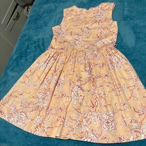 Charming Floral Kids Dress in Peach